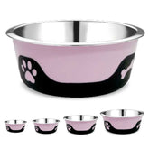 Thermocool Insulated Pet Bowls, No-Skid Base (Pink)