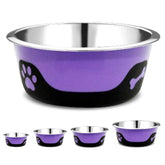 Thermocool Insulated Pet Bowls, No-Skid Base (Purple)
