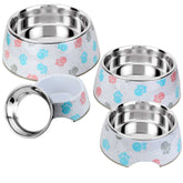 Retro Inspired Food Water Bowl, No-Skid Base