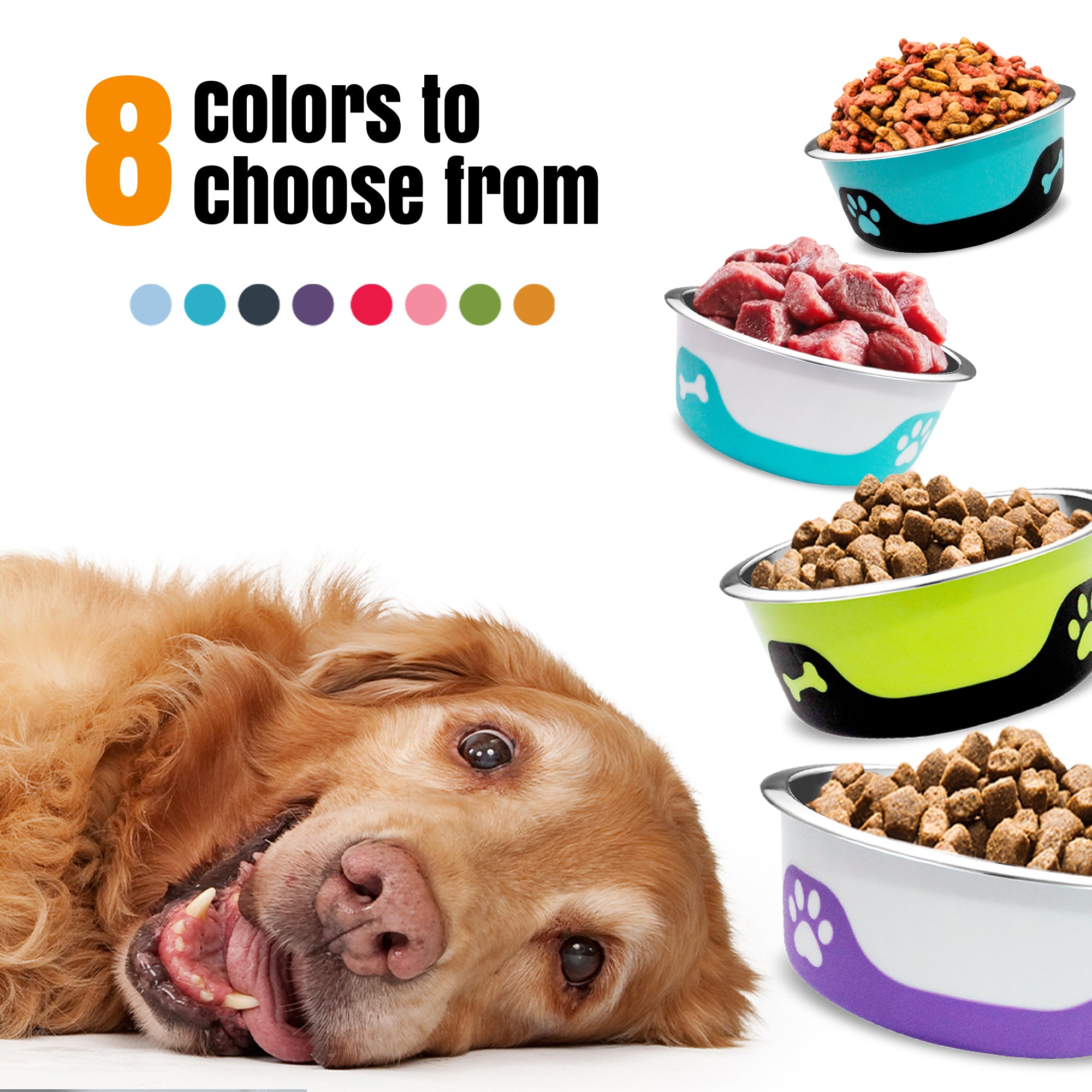 Thermocool Insulated Pet Bowls, No-Skid Base (Black)