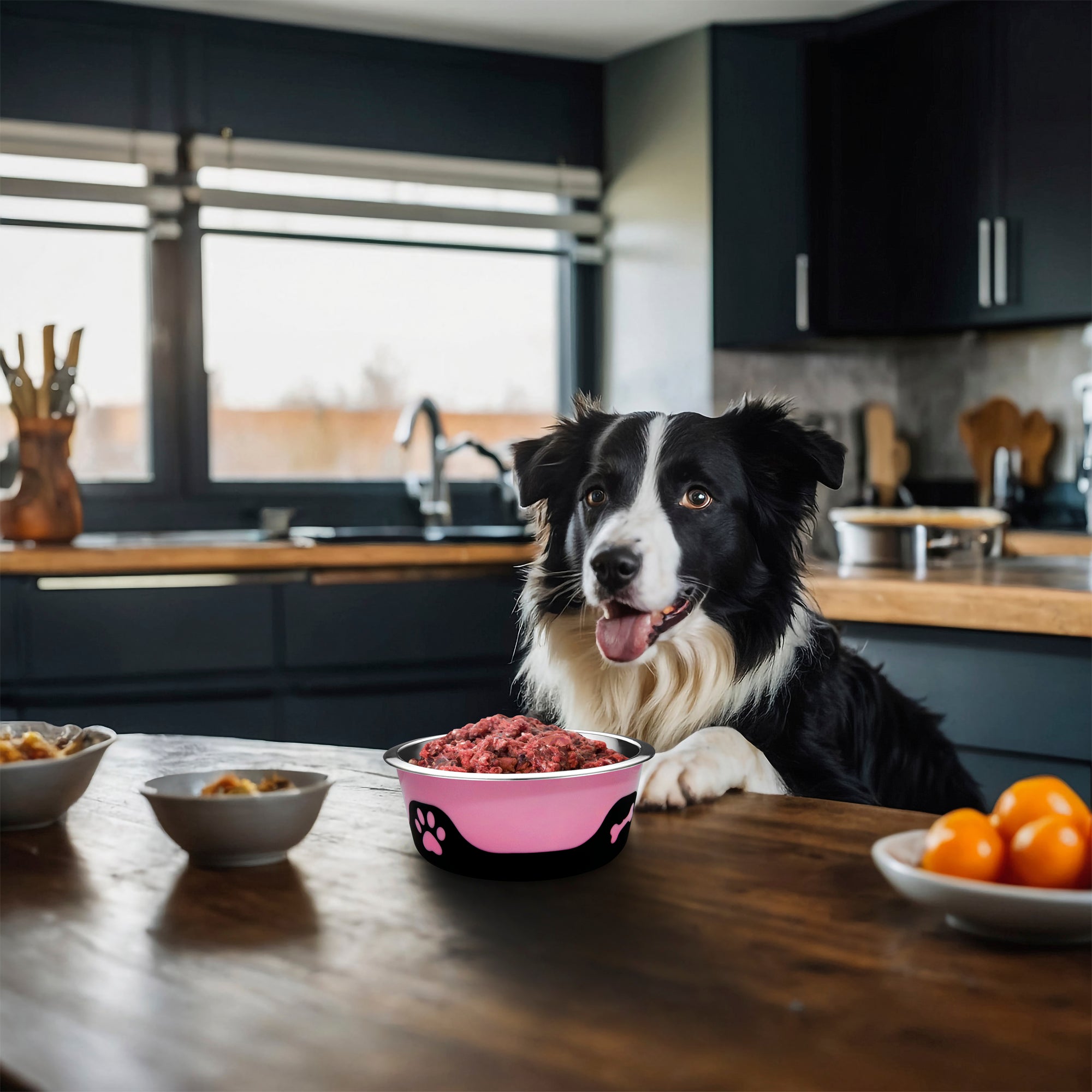 Thermocool Insulated Pet Bowls, No-Skid Base (Pink)