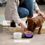 Thermocool Insulated Pet Bowls, No-Skid Base (Purple)
