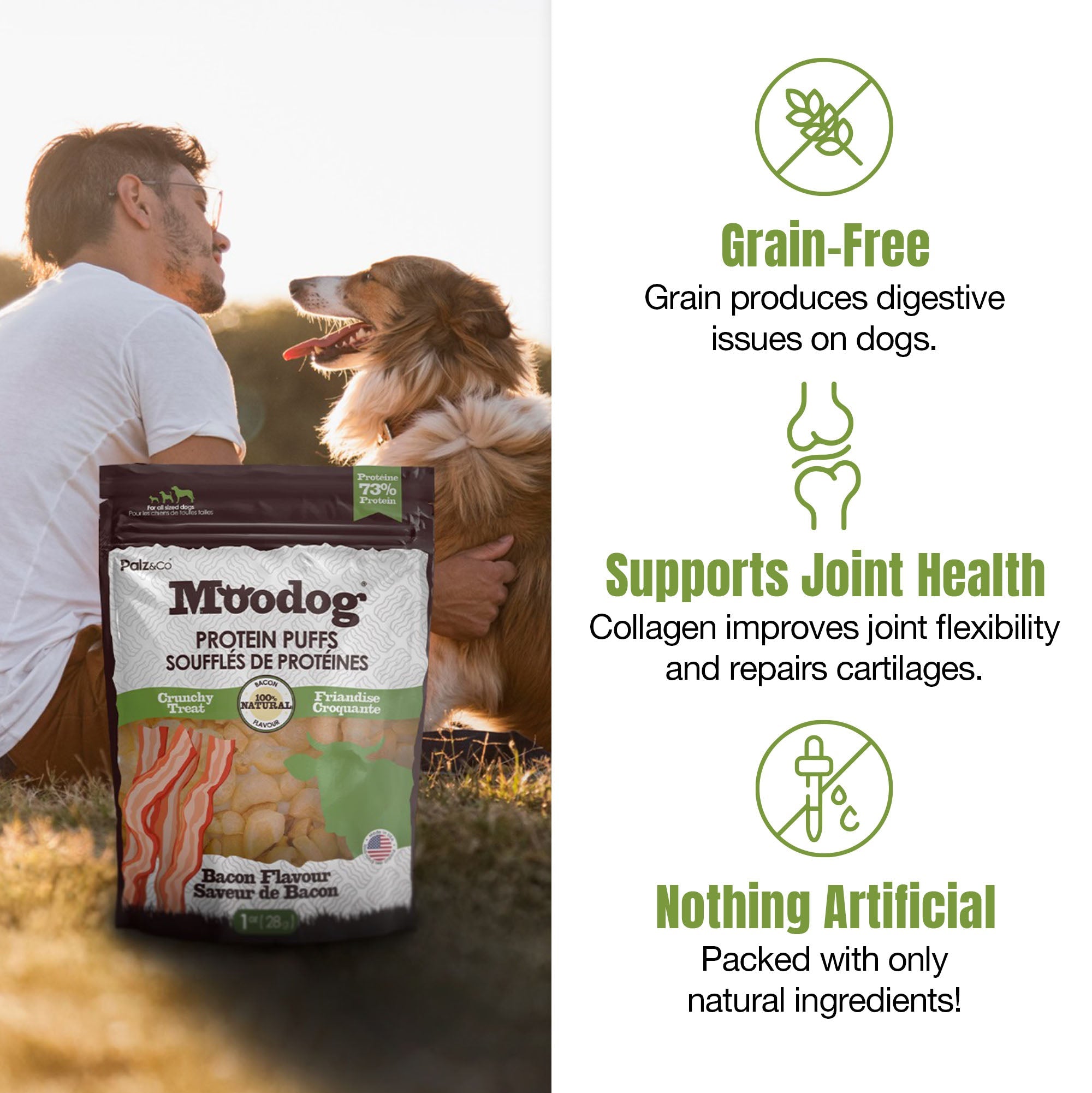 Moodog Beef Protein Puffs