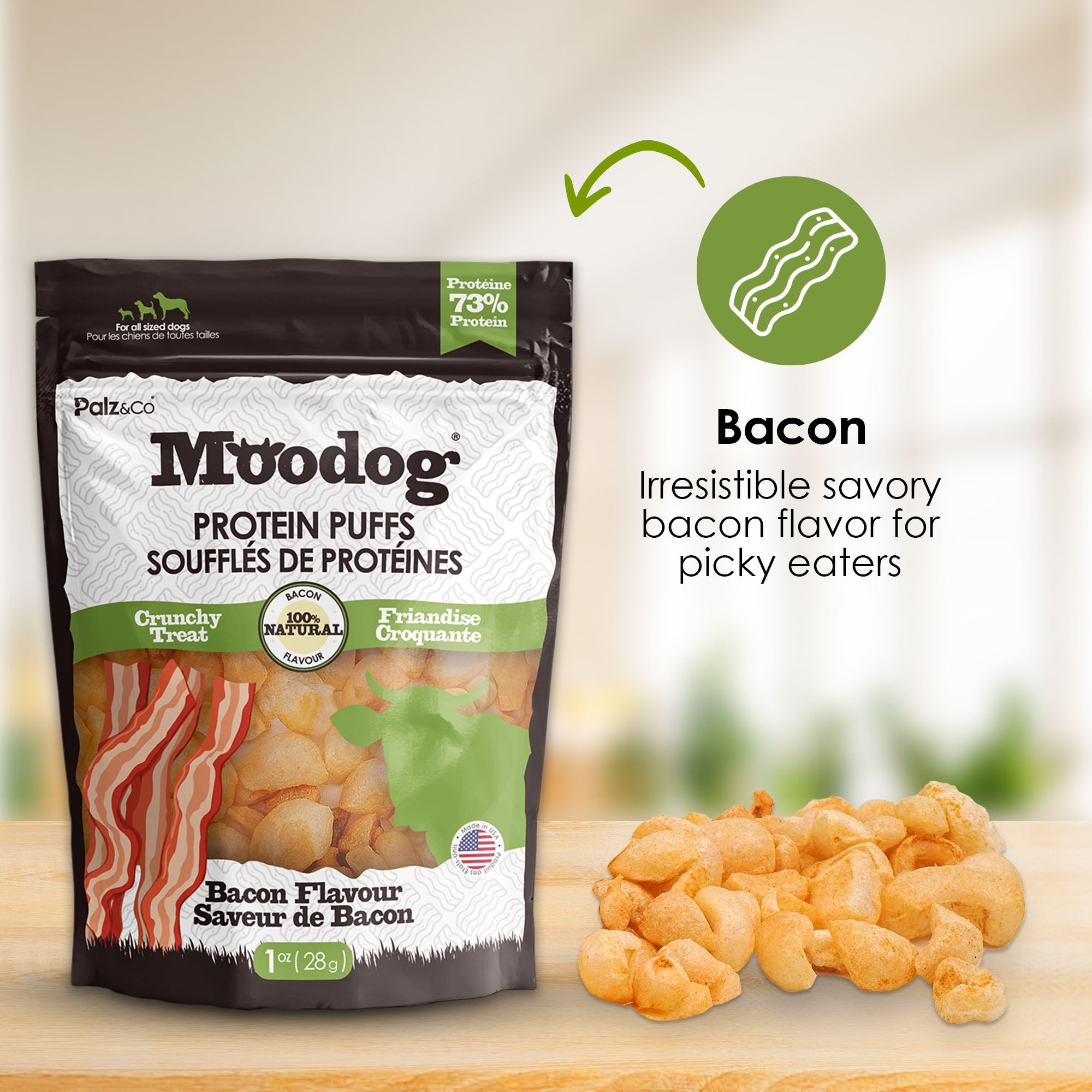 Moodog Beef Protein Puffs
