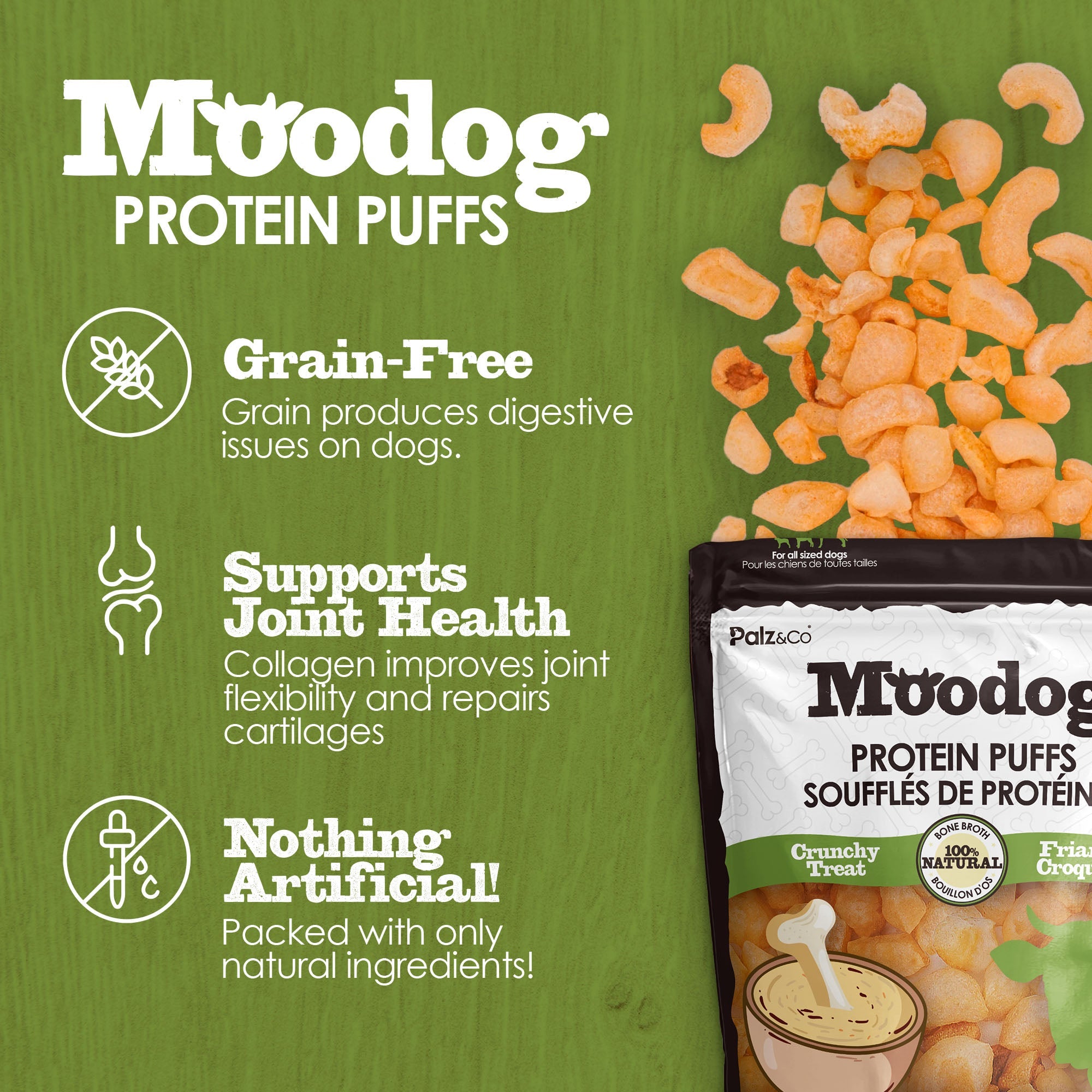 Moodog Beef Protein Puffs