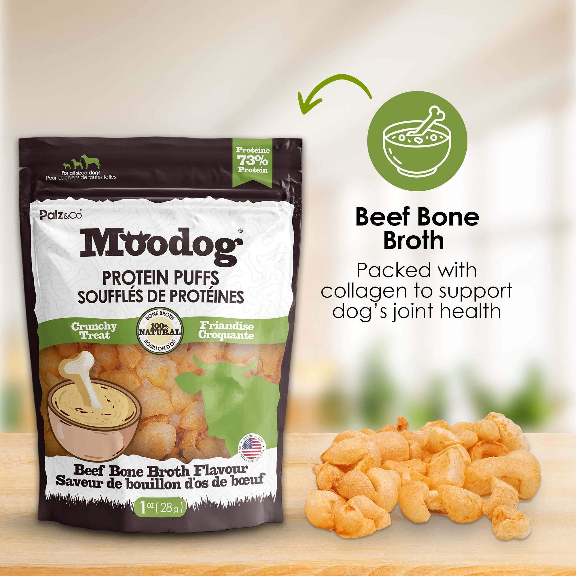 Moodog Beef Protein Puffs