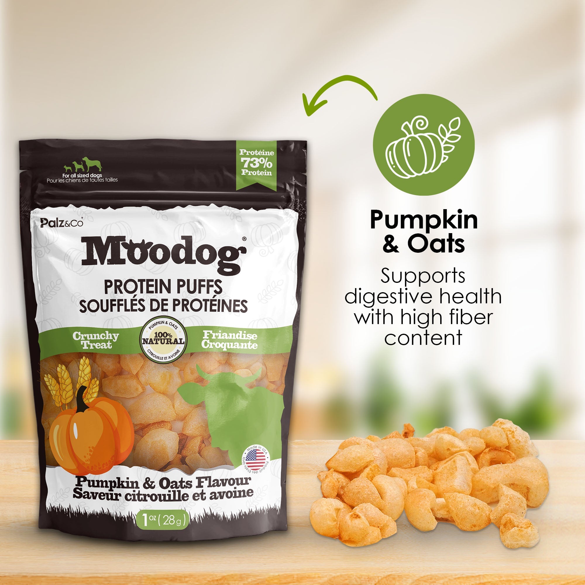 Moodog Beef Protein Puffs