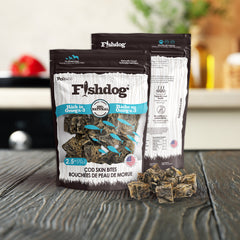 Fishdog Cod Bites Cubes, 2.5 oz - 100% Natural, Crunchy Dog Treats