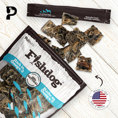 Fishdog Cod Bites Cubes, 2.5 oz - 100% Natural, Crunchy Dog Treats