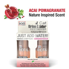 Ion Cat Urine and Odor Destroyer -  Refill 2 Pack 32 oz, Acai Pomegranate