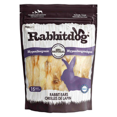 Front view of Palz & Co RabbitDog Rabbit Ear Chew Treats (No Fur), 15-pack Retail