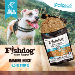 Fishdog Meal Topper for Dogs & Cats – Natural Seafood-Based Food Topper in 100g – By Palz&Co