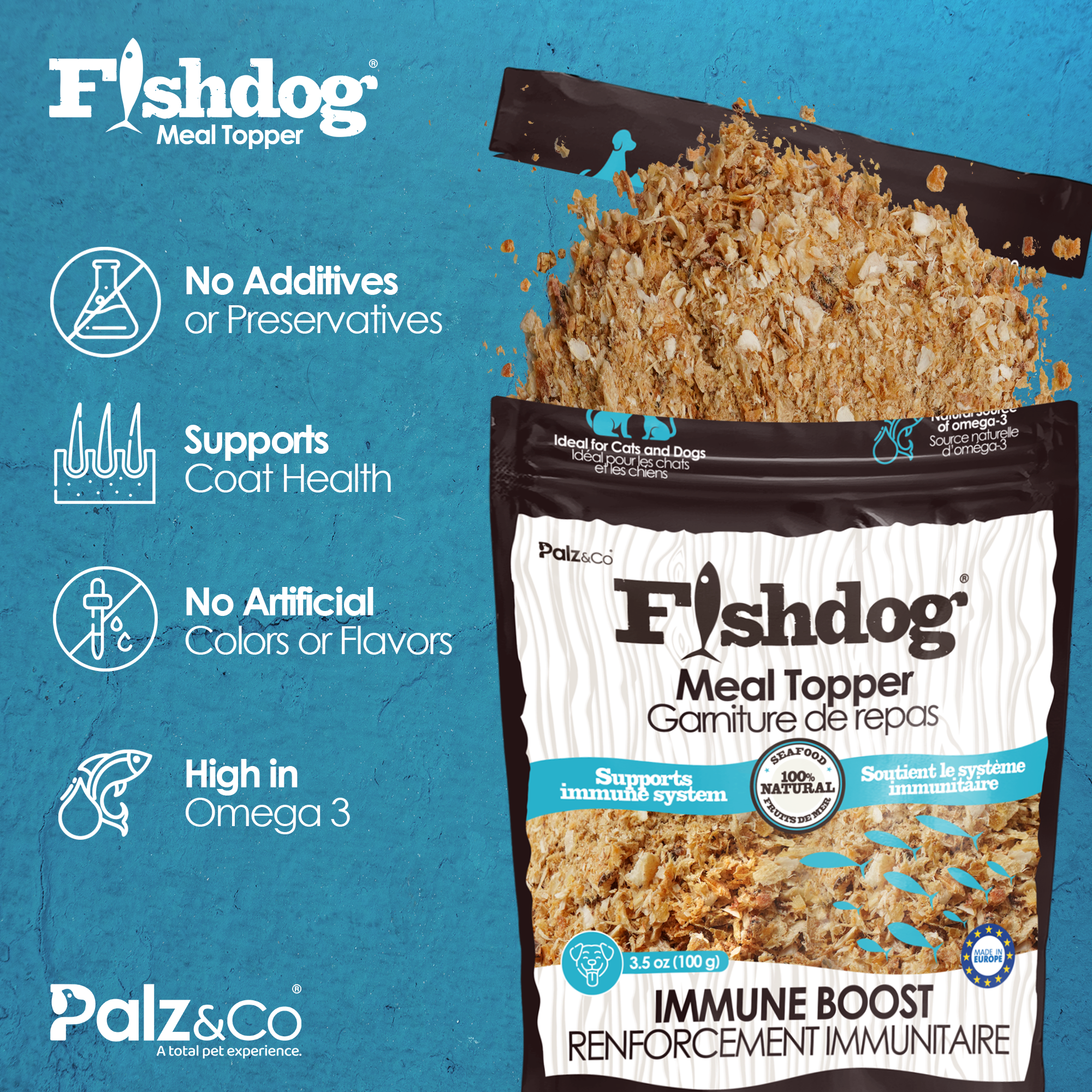 Fishdog Meal Topper for Dogs & Cat - 3.5 oz (100g)