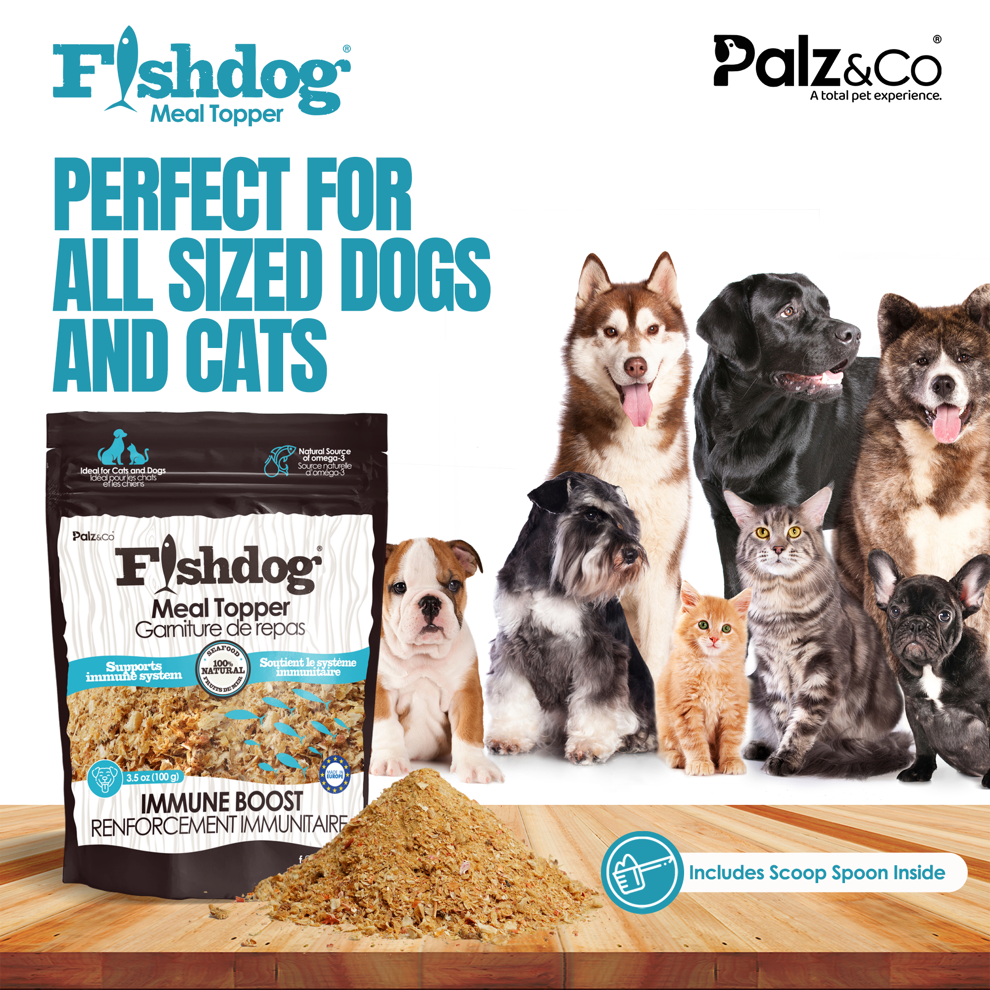 Fishdog Meal Topper for Dogs & Cat - 3.5 oz (100g)