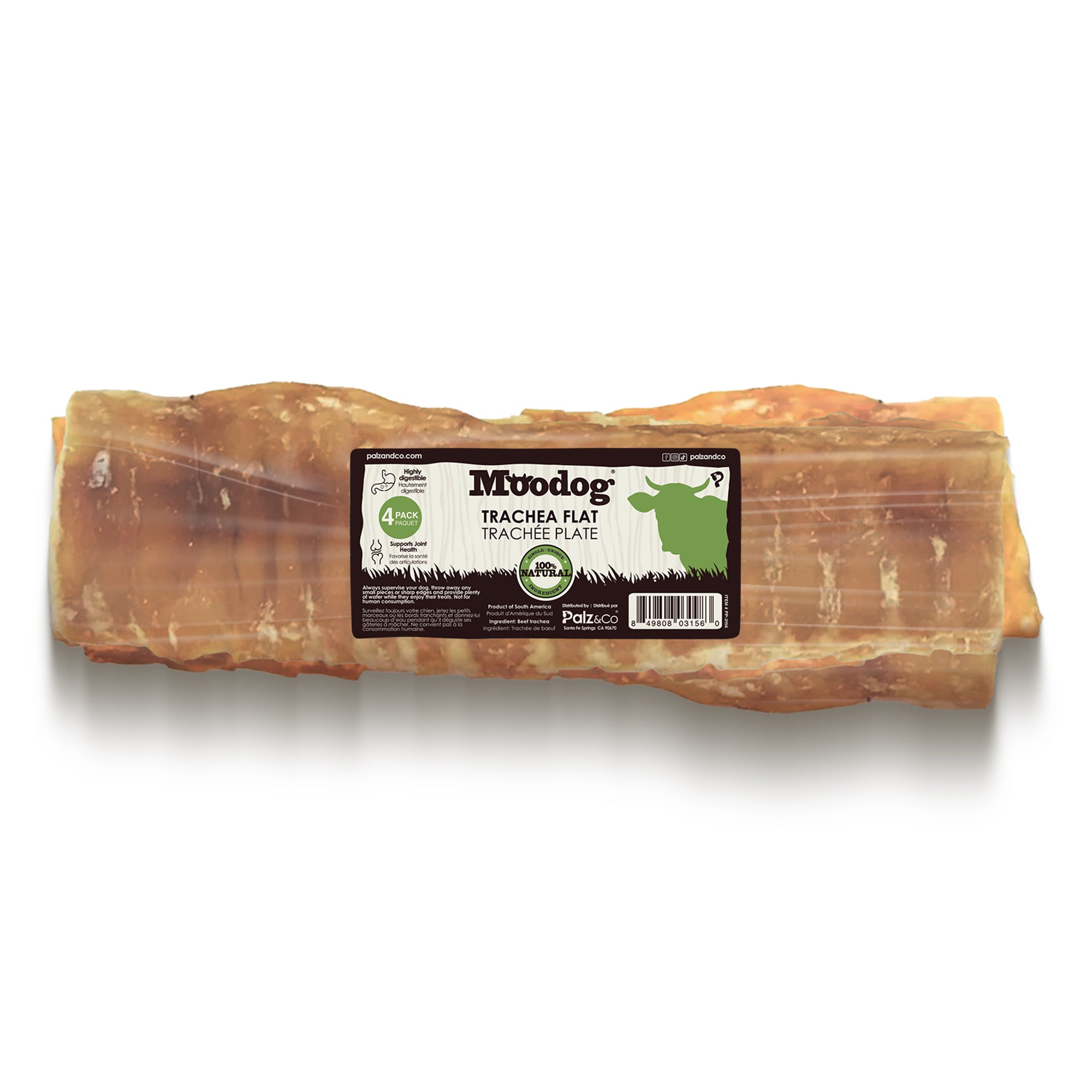 Moodog flat trachea treats for dogs – 4 pack 6x2