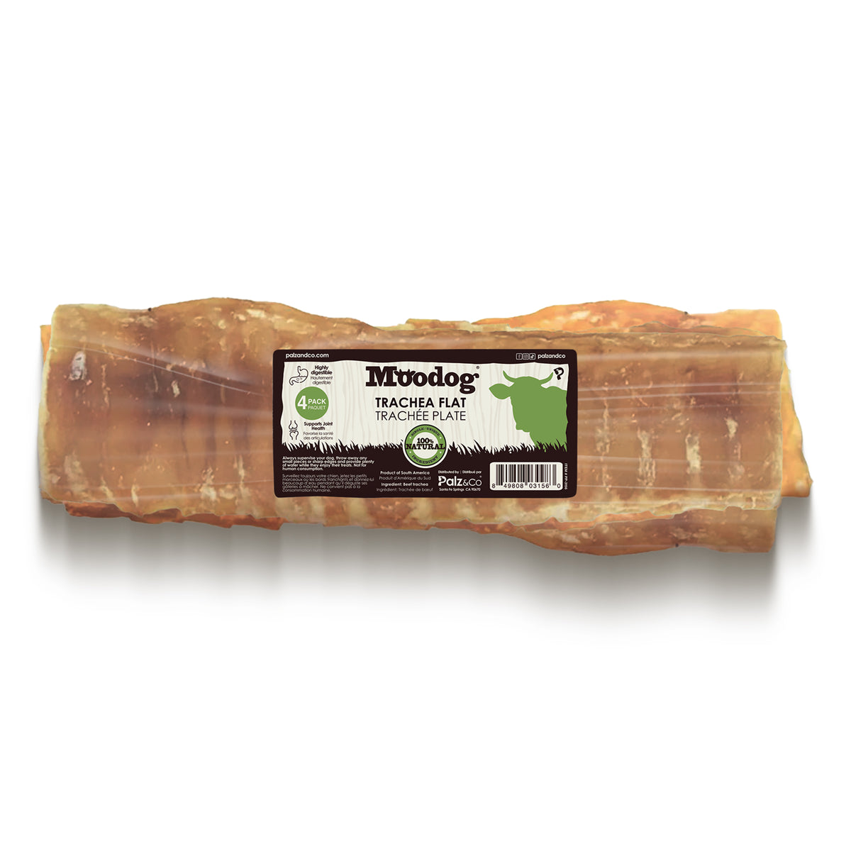 Moodog flat trachea treats for dogs – 4 pack 6x2