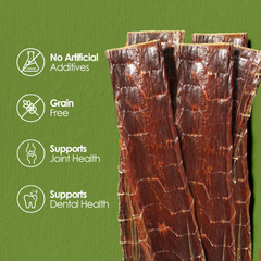 Moodog Beef Trachea Flats 6" – 25 Pack