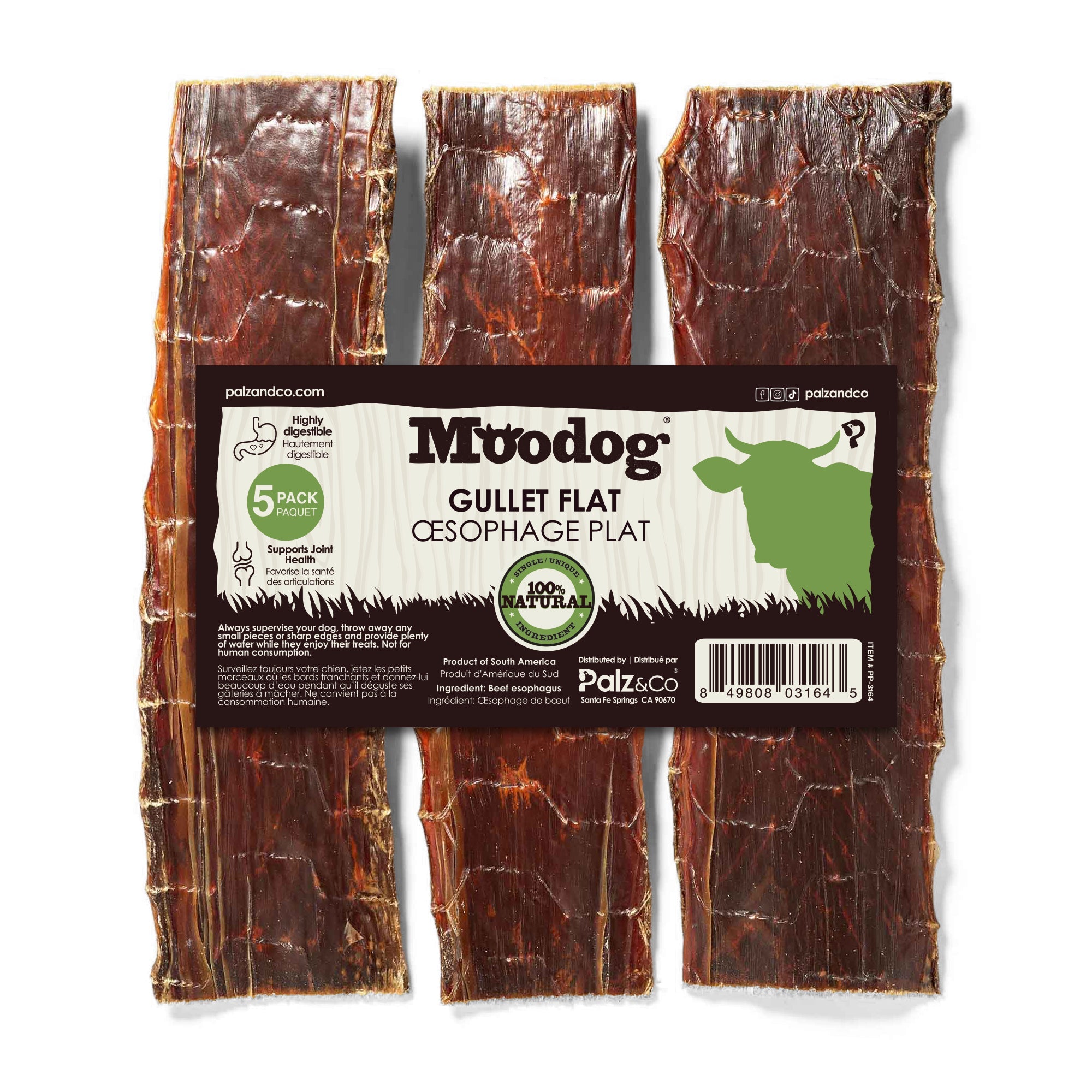 Moodog 8" Flat Beef Gullet - Pack of 5 Secondary image