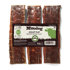 Moodog 8" Flat Beef Gullet - Pack of 5