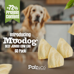 Moodog Beef Jumbo Cow Ears (Pack of 60)