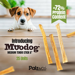 Moodog Beef Medium Tendon Stick - 25 Pack