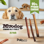 Moodog Beef Standard Bully Sticks 6" & 12" - Pack of 25