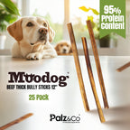 Moodog Beef Thick Bully Sticks 6-12"- Pack of 25
