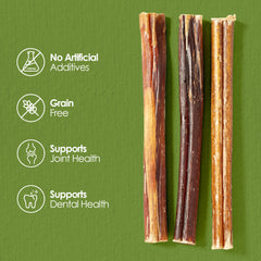Moodog Beef Thick Bully Sticks 6" & 12", Pack of 25