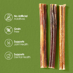 Moodog Beef Thick Bully Sticks 6-12"- Pack of 25