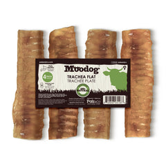 Moodog Beef Trachea Flat 6"x2" - Pack of 4