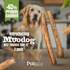 Moodog Beef Trachea Tubes, 2 Pack