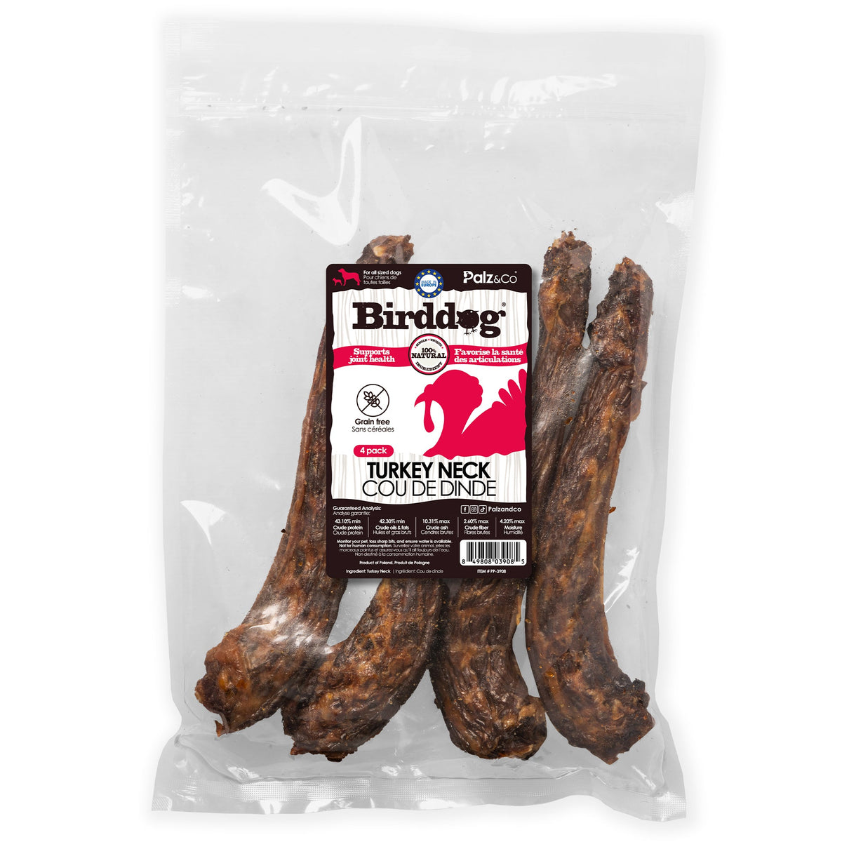 Birddog Turkey Necks - Pack of 4