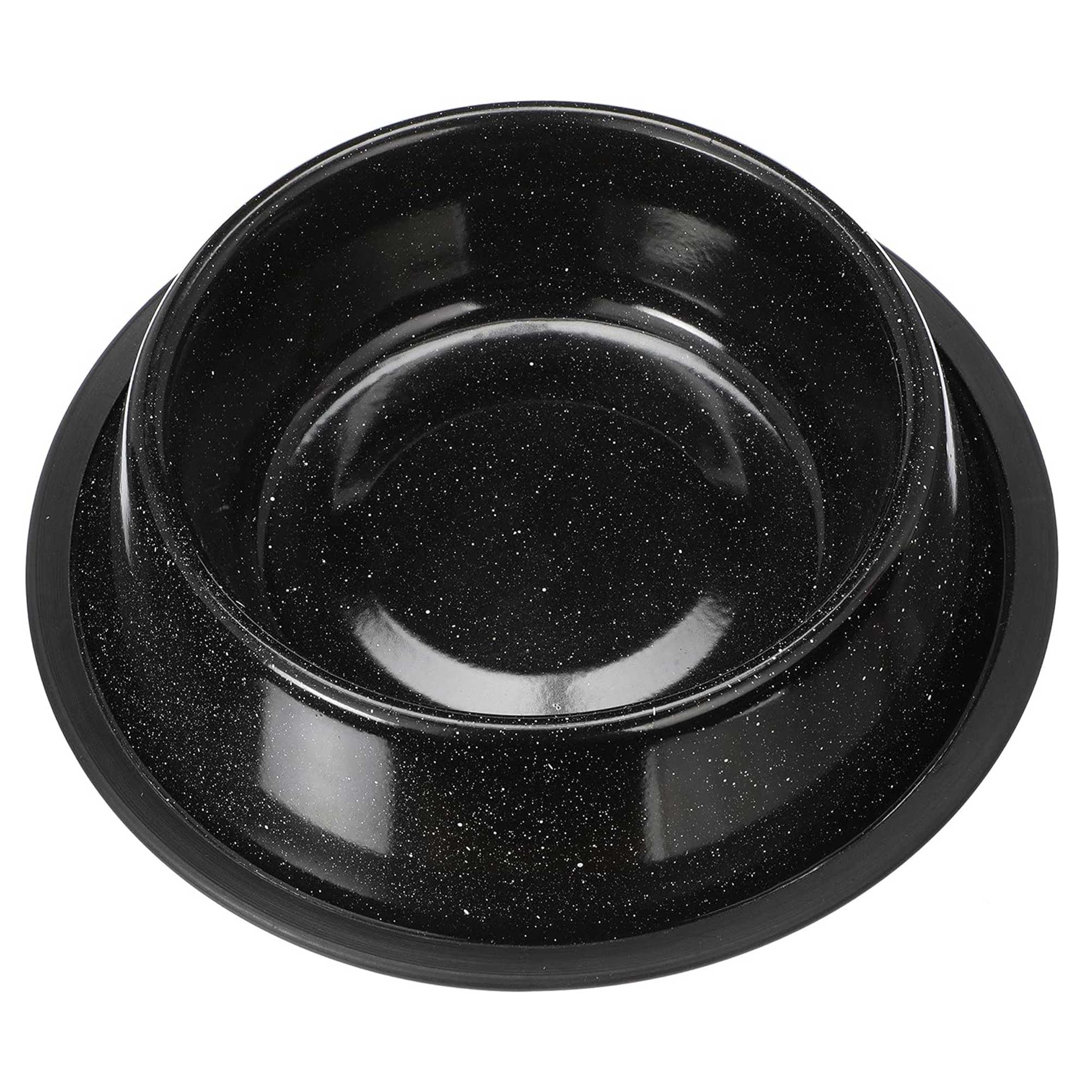 Stainless Steel Pet Bowl Speckled, No-Skid Base Secondary image