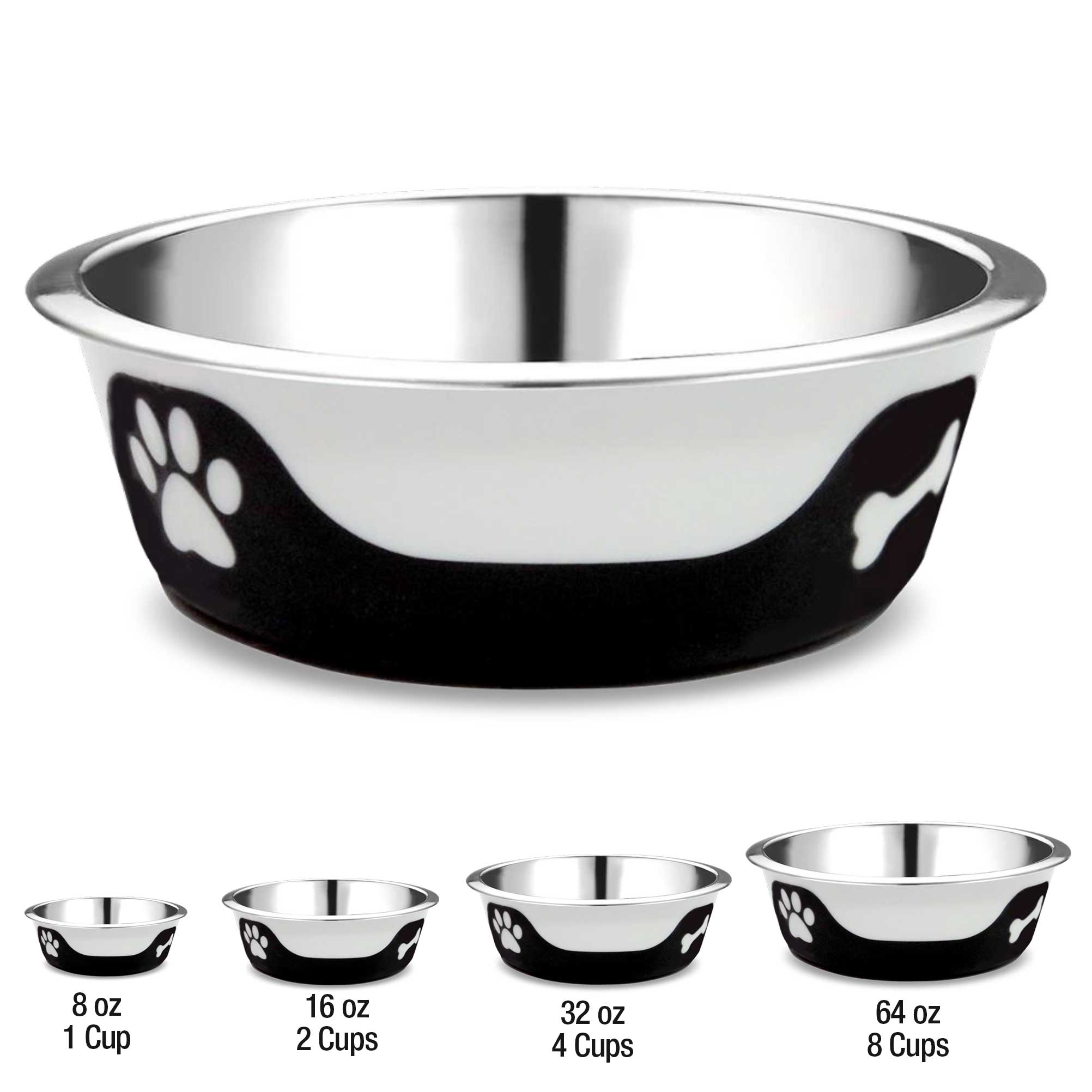 Thermocool Insulated Pet Bowls, No-Skid Base (Black) Main image