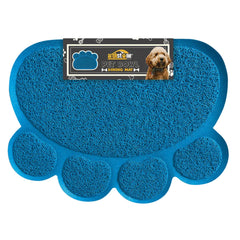 ArchStone Pet - Pet Dining Mat - Blue, Pawprint Shape