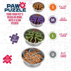 Paw Puzzle Slow Feeder Dog Bowl Insert