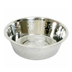 Palz&Co Stainless Steel Dog Bowl Embossed with Paw & Bone
