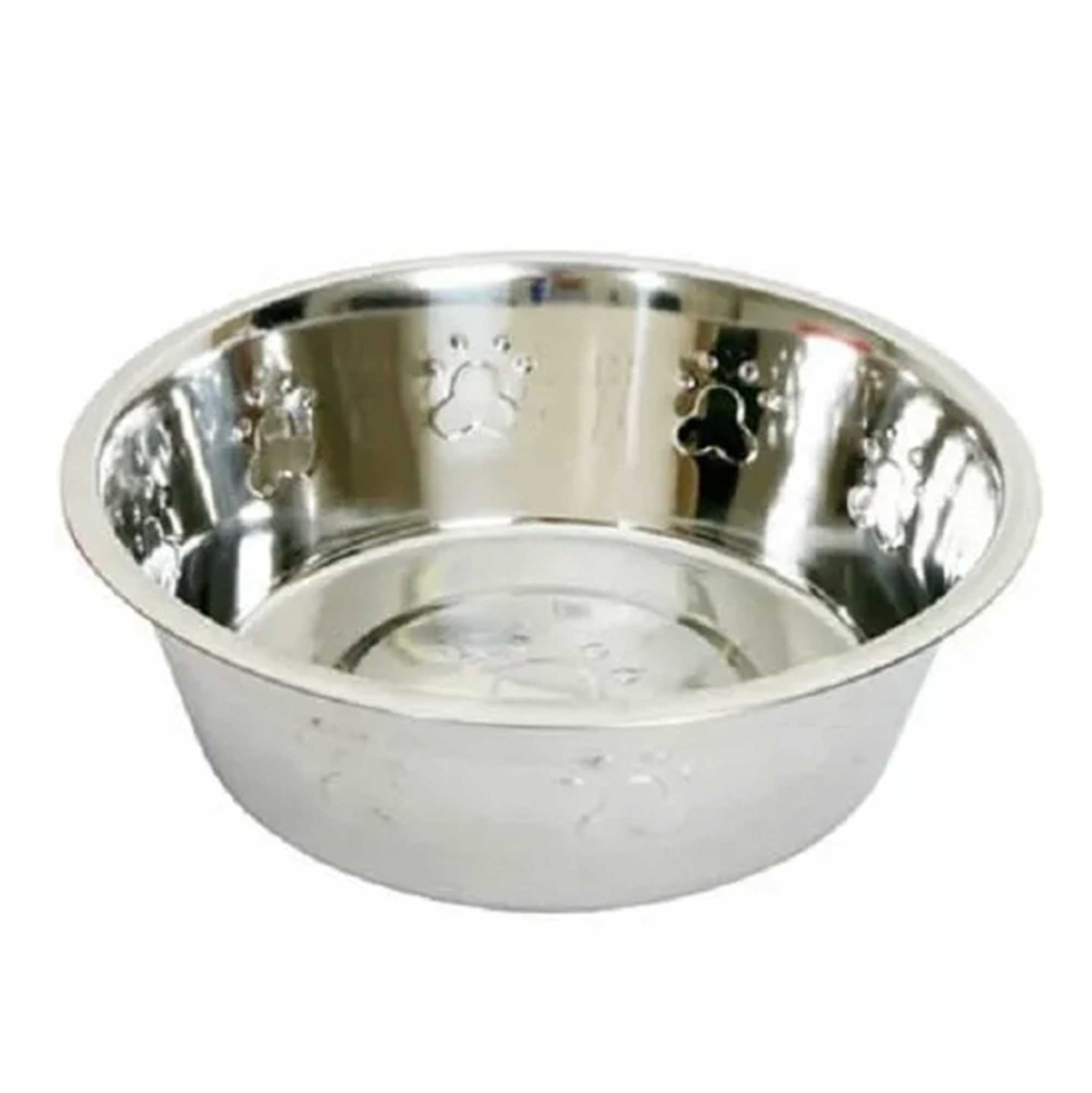 Palz&Co Stainless Steel Dog Bowl Embossed with Paw & Bone