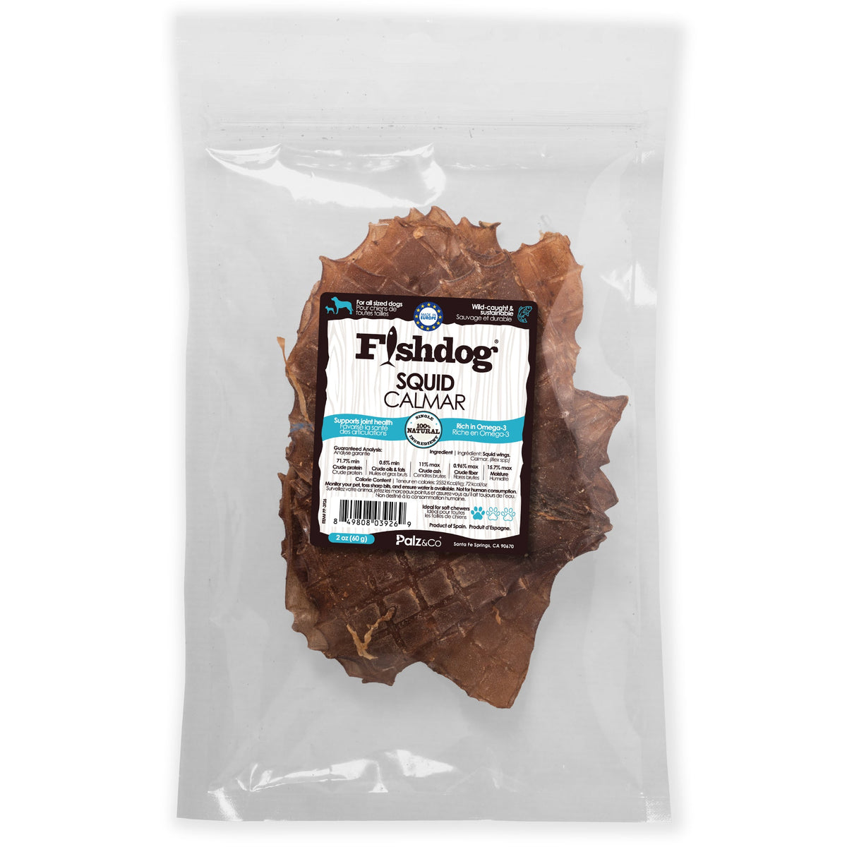 Fishdog Dehydrated Squid - 2 oz (60g)