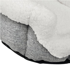 Sherpa Glove Pet Bed - Gray Color, Sherpa Lining, 3 Sizes
