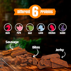 Summer Snack Pack – 6 Protein Dog Treats Bundle