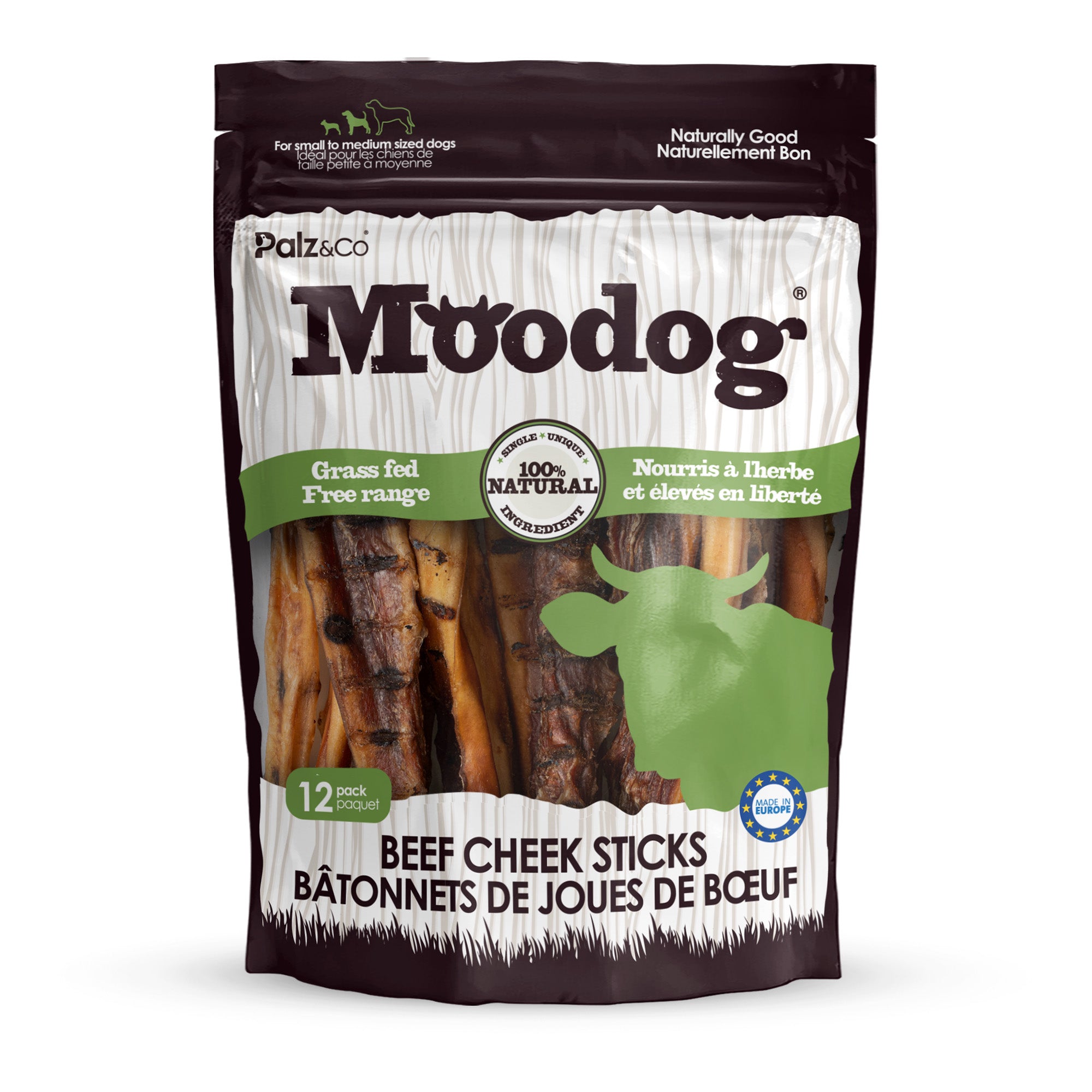 Moodog Beef Cheek Sticks - Pack of 12 Secondary image
