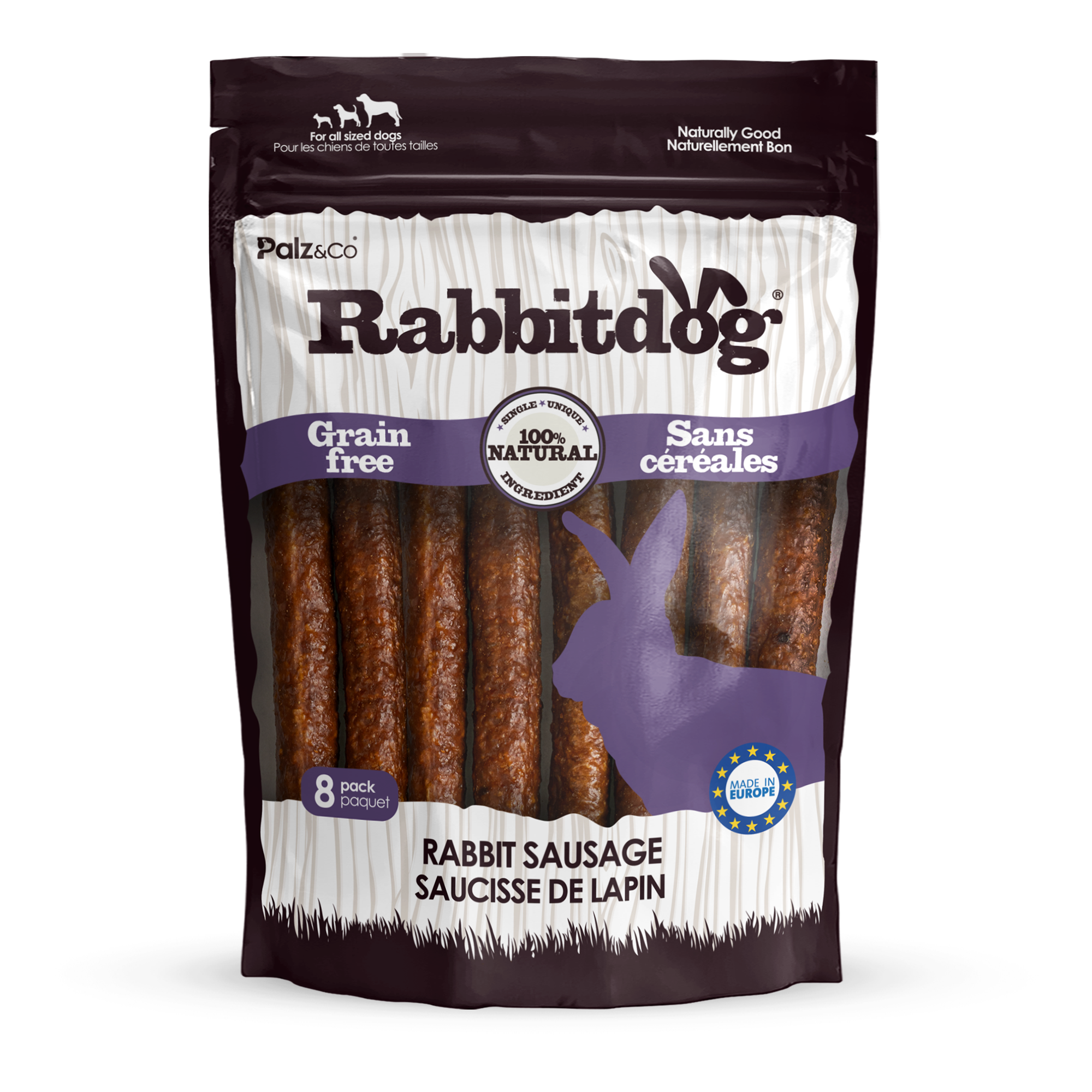 Rabbitdog Rabbit Sausage Dog Treats - 8 & 20 Pack Secondary image
