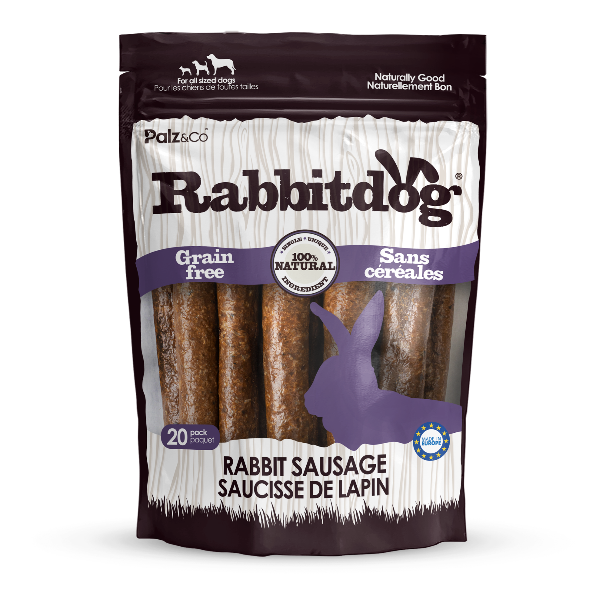 Rabbitdog Rabbit Sausage Dog Treats - 8 & 20 Pack Secondary image
