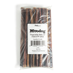 Moodog Beef Thick Bully Sticks 6" & 12", Pack of 25