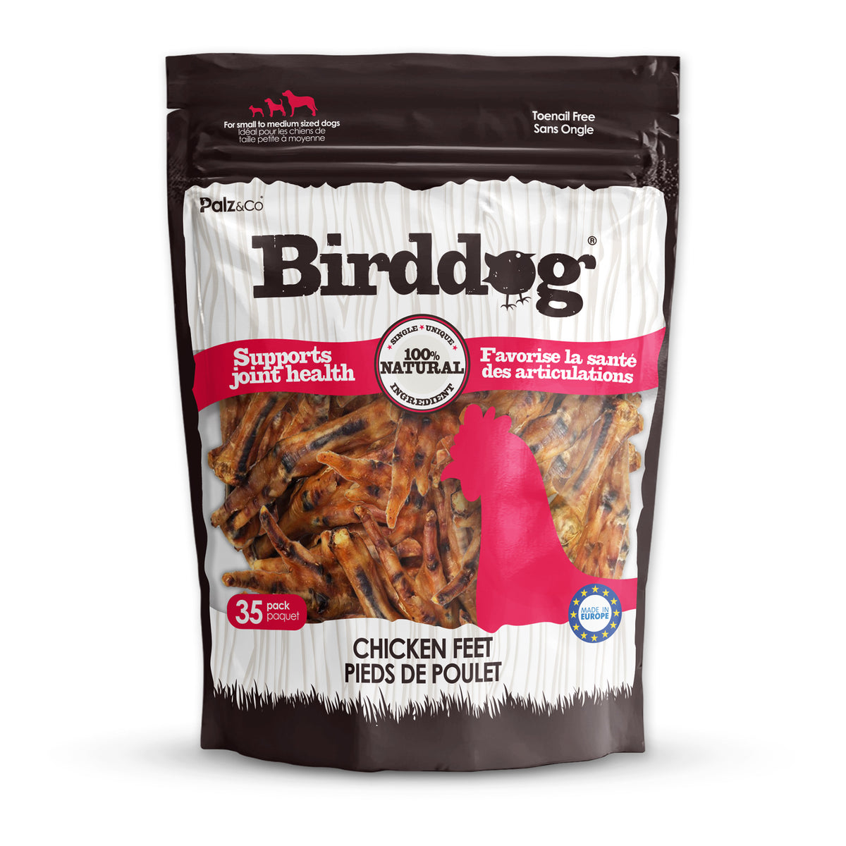 Birddog Chicken Feet Dog Treats - Pack of 10 & 35