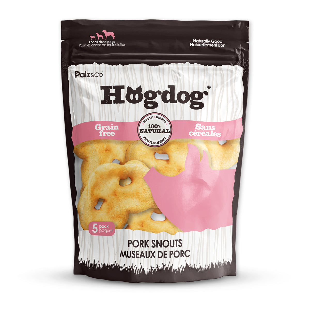 Hogdog Pork Snouts, 5 Pack