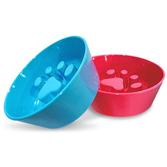 Paw Puzzle Slow Feeder Bowl, No-Skid Base