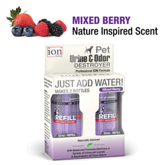 Ion Urine and Odor Destroyer -  Refill 2 Pack 32 oz, Mixed Berry