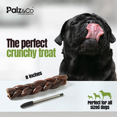 Moodog Beef Braided Gullet 8" 2 Pack